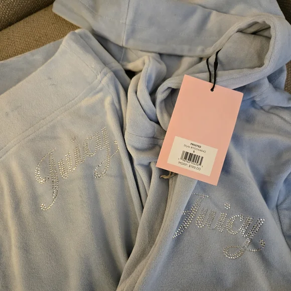 Juicy Couture Baby Blue Velour Tracksuit (Set) π (S) - Picture 7 of 8